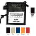 Small Trade Show Badge Holder Neck Wallets w/ Adjustable Cord